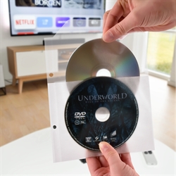 DVD-säilytyspaketit - 50 kaksinkertaista DVD-taskua, joissa on filtteri, 2 DVD-kansiota