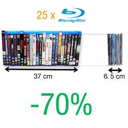 Blu-Ray-taskut Blu-Ray-säilytykseen - paikka kannelle - 50 kpl