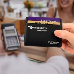 RFID-suojattu luottokorttikotelo, 4 kortille